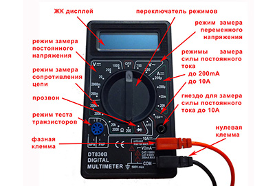 Цифровой мультиметр для измерения емкости аккумулятора автомобиля Цифровой мультиметр для измерения емкости аккумулятора автомобиля